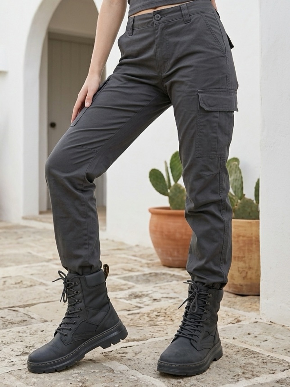 Dr. Martens Iowa Black Waterproof Combat Boots Leather